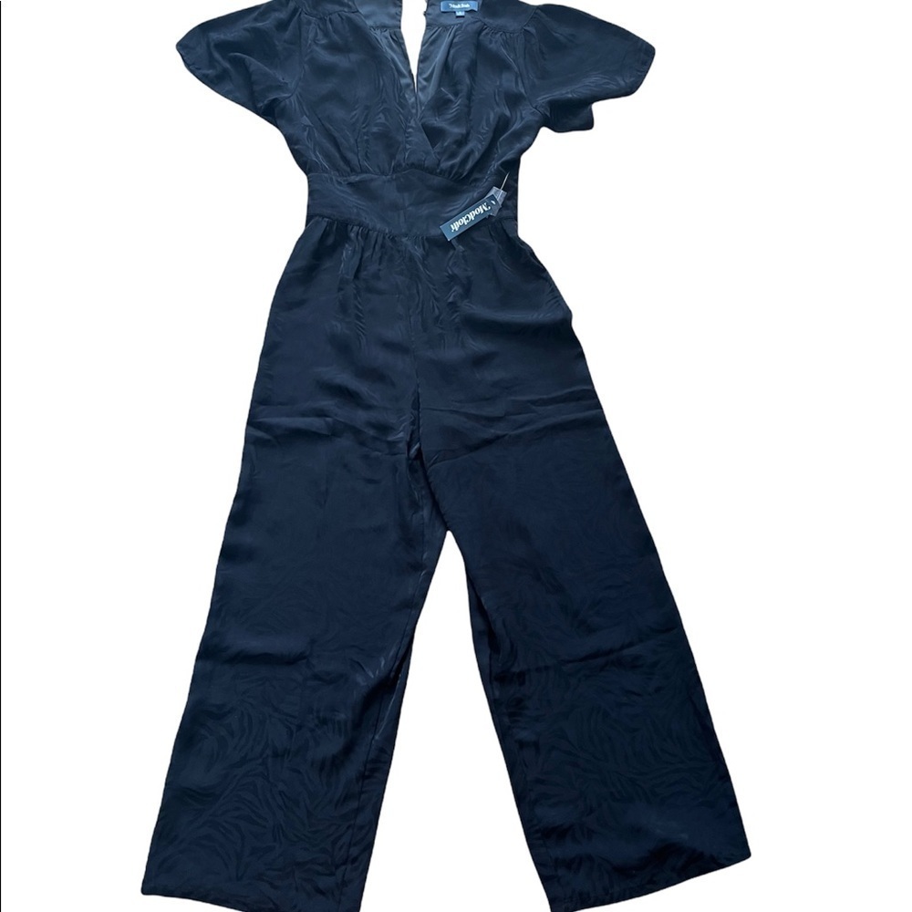 Modcloth NWT Black Zebra Print Jumpsuit - Picture 3 of 7